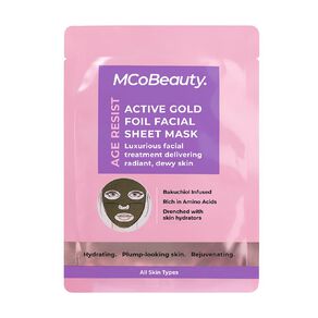 MCoBeauty AGE RESIST Active Gold Foil Facial Sheet Mask 1 piece