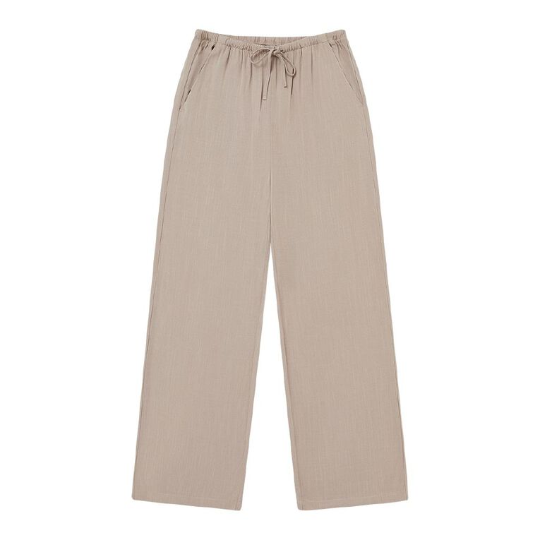Young Original Linen Blend Pants, Brown Light, hi-res