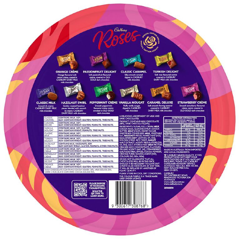 Cadbury Roses Tin 485g, , hi-res