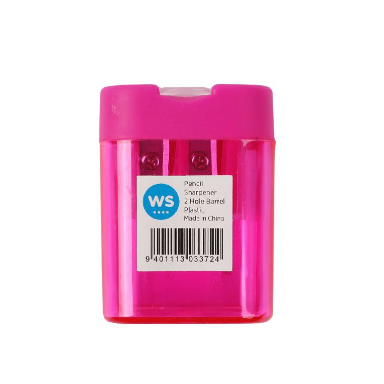 WS Pencil Sharpener 2 Hole Barrel Plastic, , hi-res
