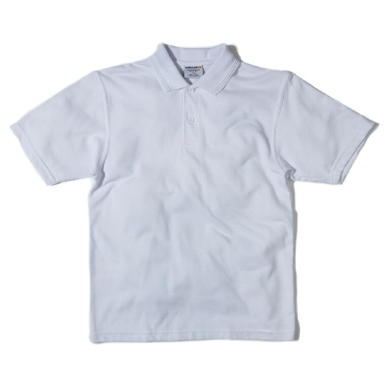 Schooltex Kids' Pique Polo, White, hi-res