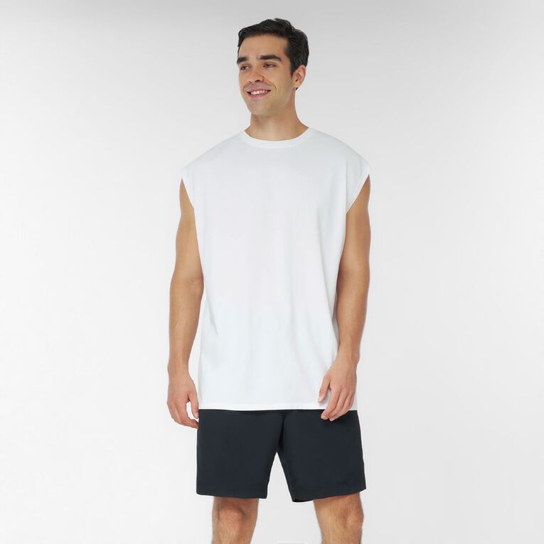 Active Intent Men's Hybrid Tank, White, hi-res