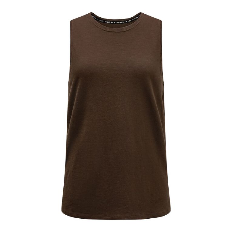 Active Intent Women's Active Tank, Brown Dark, hi-res