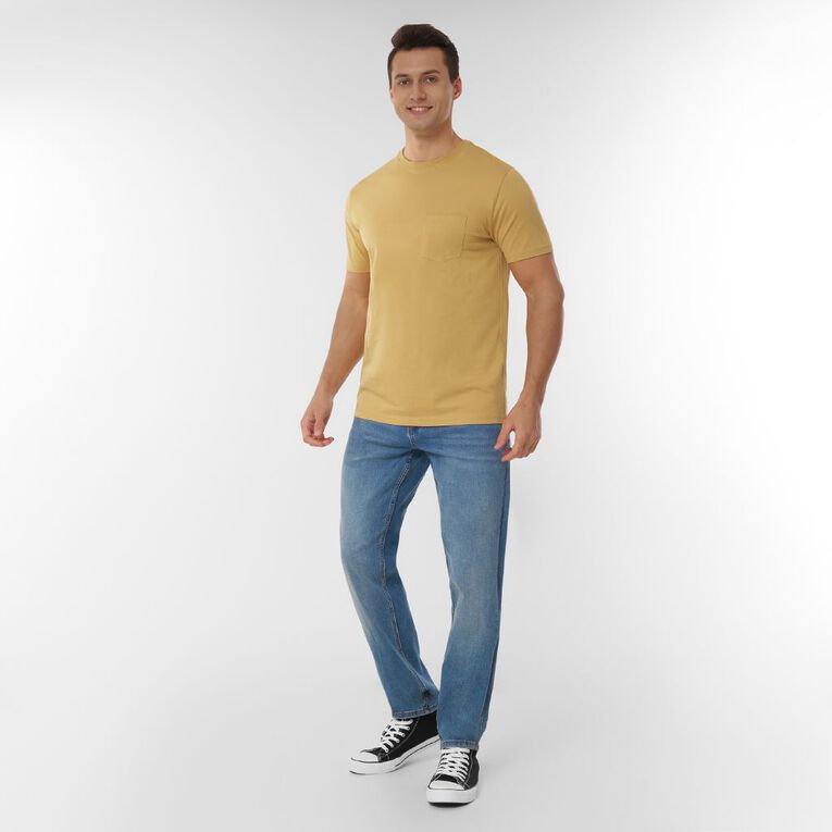 H&H Men's Regular Fit Pocket Tee, Yellow Light, hi-res
