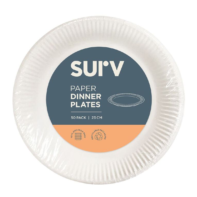 SURV. Paper Plates 23cm 50 Pack, , hi-res