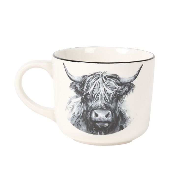 Living & Co Highland Cow White/Black, , hi-res