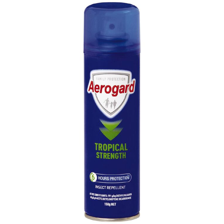 Aerogard Tropical Strength Aerosol Insect Repellent 150g, , hi-res