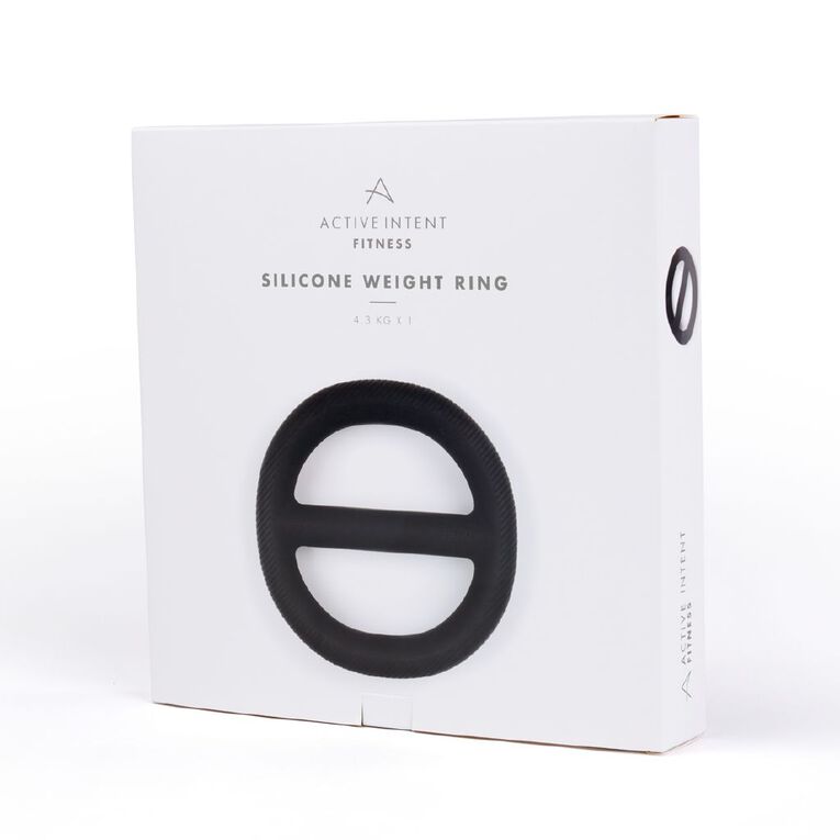 Active Intent Fitness Silicone Weight Ring 4.3kg Black, , hi-res