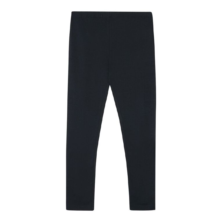 Young Original Plain Leggings, Black, hi-res
