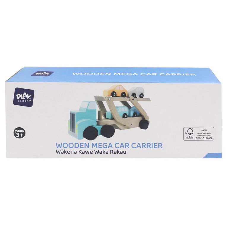 Play Studio Wooden Mega Car Carrier, , hi-res