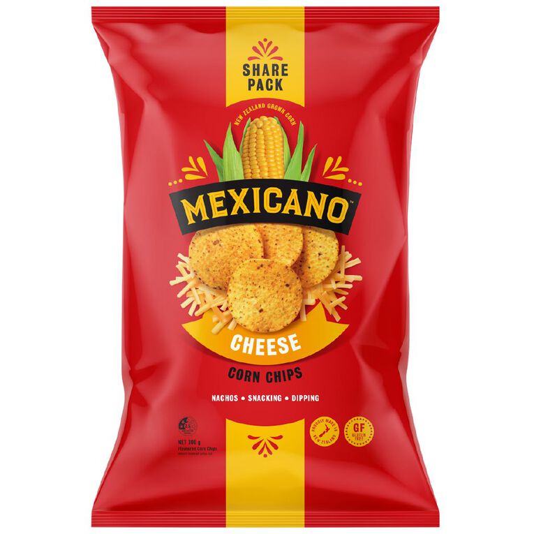 Mexicano Corn Chips Cheese 300g, , hi-res
