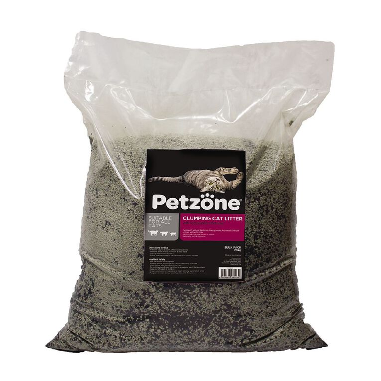 Petzone Cat Clumping litter with Activated Charcoal 20kg The Warehouse