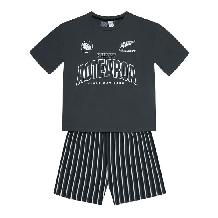 All Blacks Boys' Knit Pyjama Set, Black, hi-res