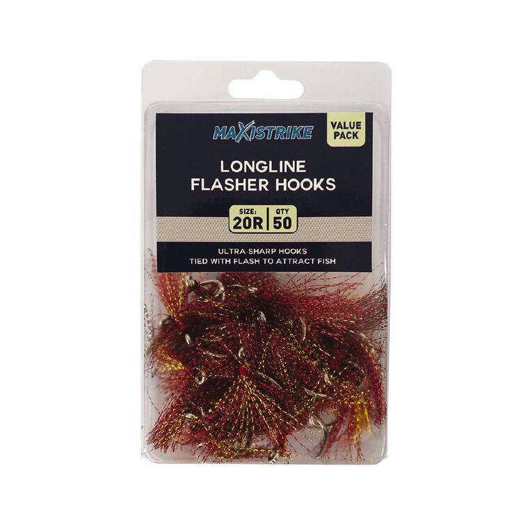 Maxistrike Longline Flasher Hooks (50 per pack)