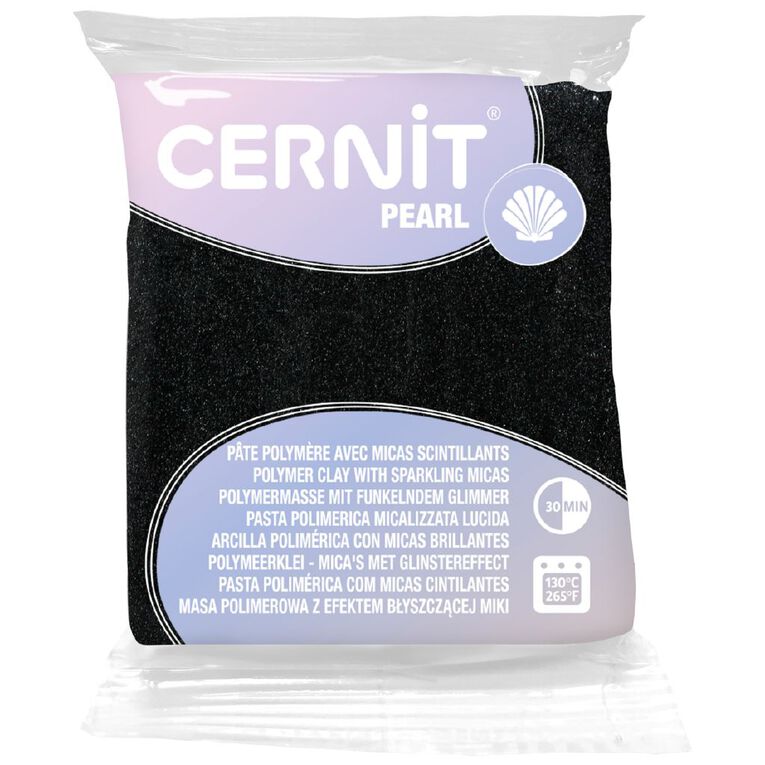 Cernit Polymer Clay Pearl 56g Black, , hi-res