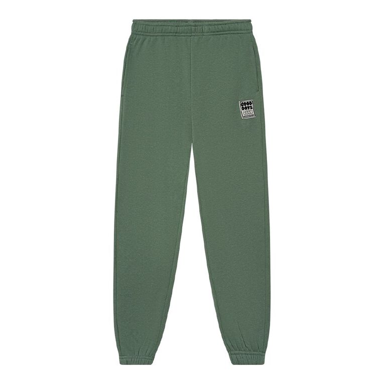 Young Original Core Print Trackpants, Green Mid, hi-res