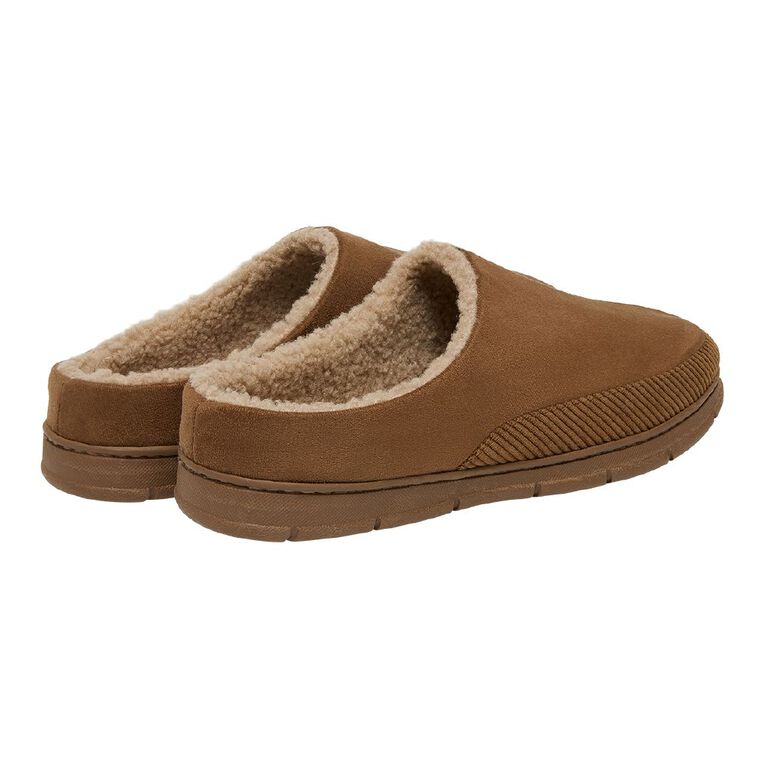 H&H Men's Dawson Scuff Slippers, Tan, hi-res