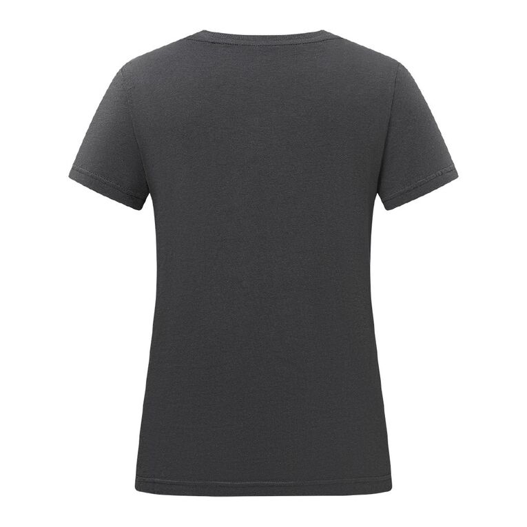 H&H Women's Essential Short Sleeve V Neck Tee, Grey Dark, hi-res