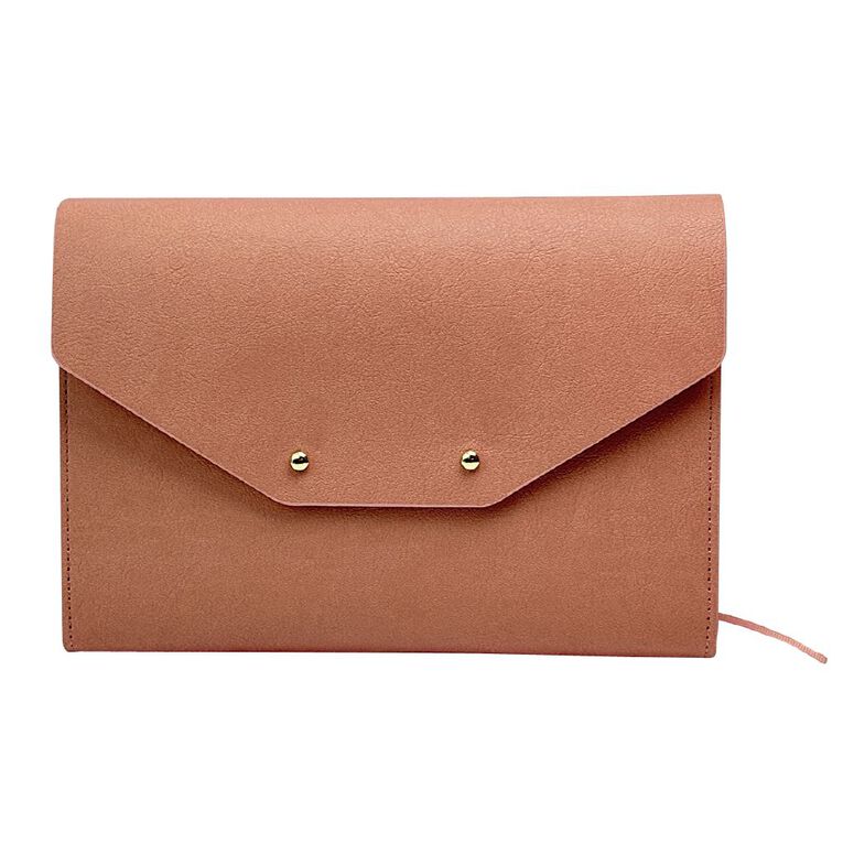 Uniti Stationery Pu A5 Journal Wallet Pink, , hi-res
