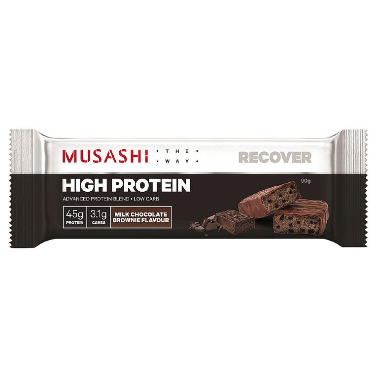 Musashi P 45 High Protein Bar Milk Chocolate Brownie 90g, , hi-res