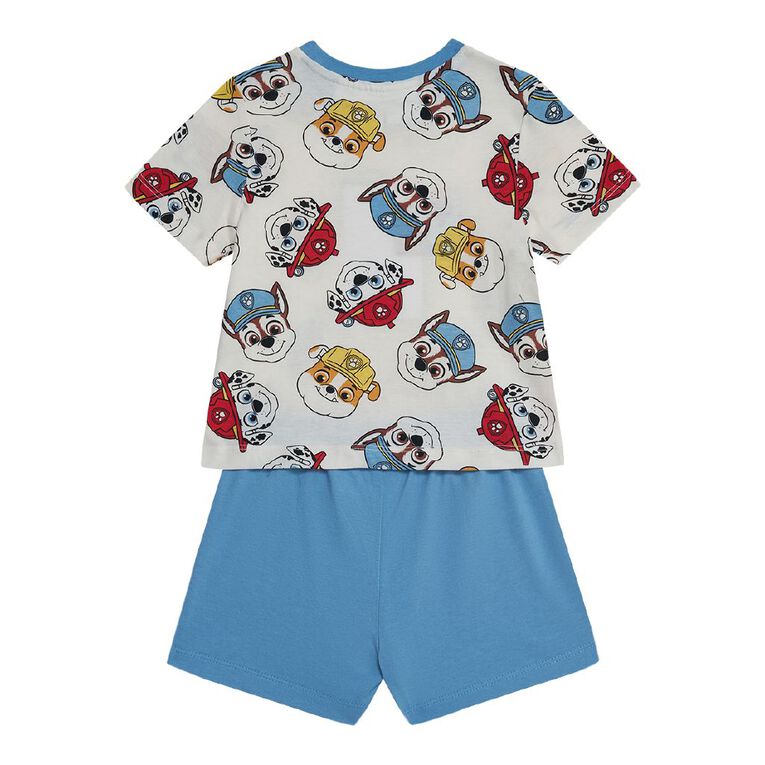 Paw Patrol Boys' Tee and Shorts Pyjama Set, Cream, hi-res