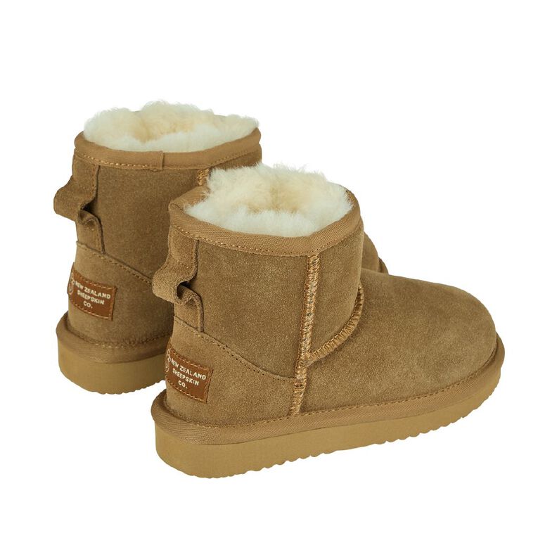 NEW ZEALAND SHEEPSKIN CO. Kids' Sheepskin Lined Ankle Slipper Boots, Brown Light, hi-res