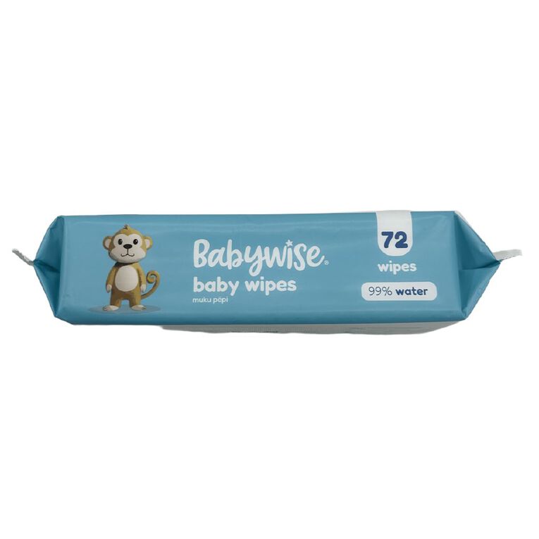 Babywise Wipes 99% Water Biodegradable 72 Pack, , hi-res