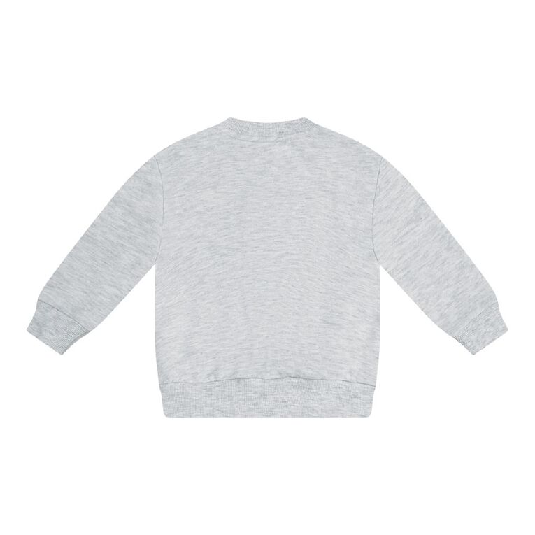 Young Original Babies' Plain Crew Sweatshirt, Grey Light, hi-res