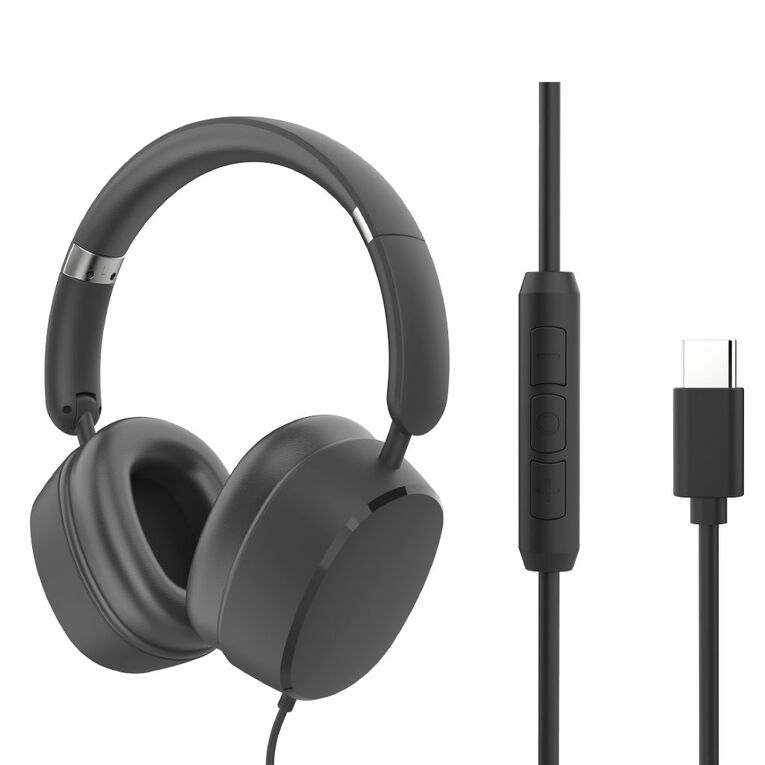 Veon USB-C Wired Headphones VNQ1104BLK Black, , hi-res