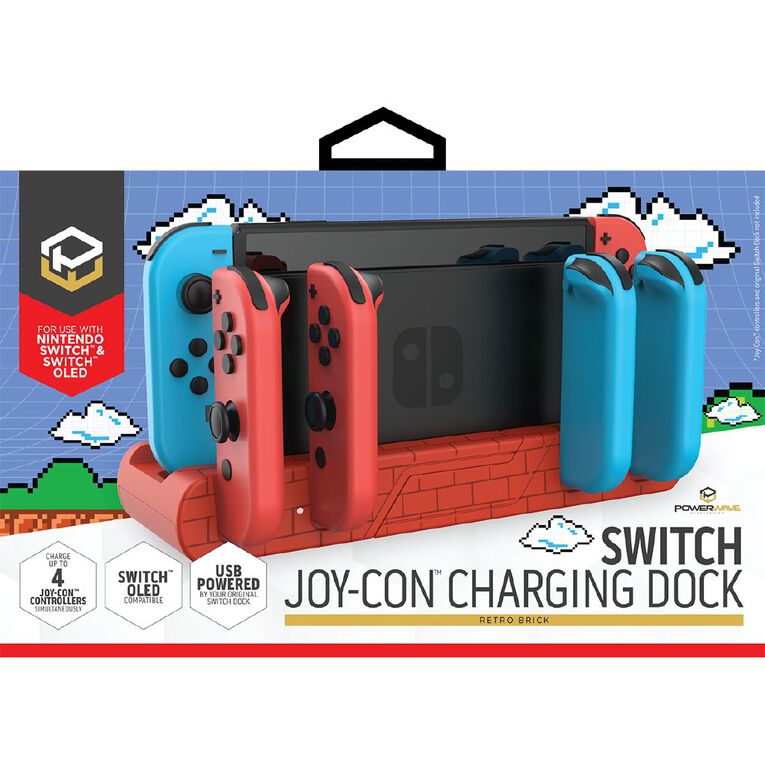 PowerWave Switch Joy-Con Charging Dock Retro Bricks, , hi-res