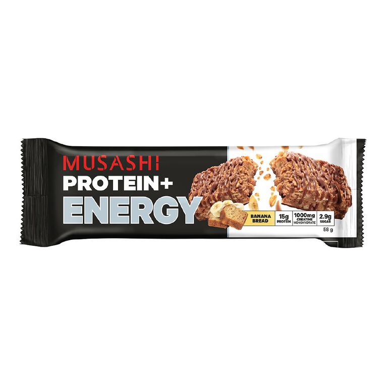 Musashi Protein+ Energy Bar Banana Bread 58g, , hi-res