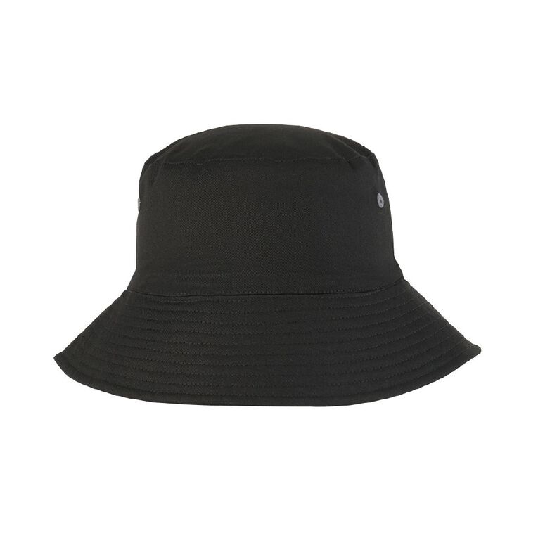 H&H Adults' Plain Bucket Hat, Black, hi-res