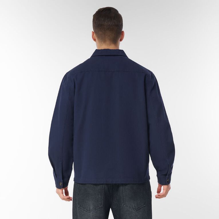 H&H Men's Heavy Twill Shacket, Blue Dark, hi-res