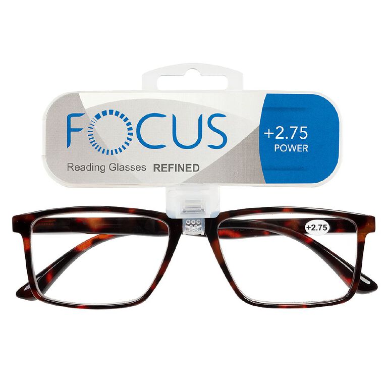 Focus Reading Glasses Refined +2.75 The Warehouse