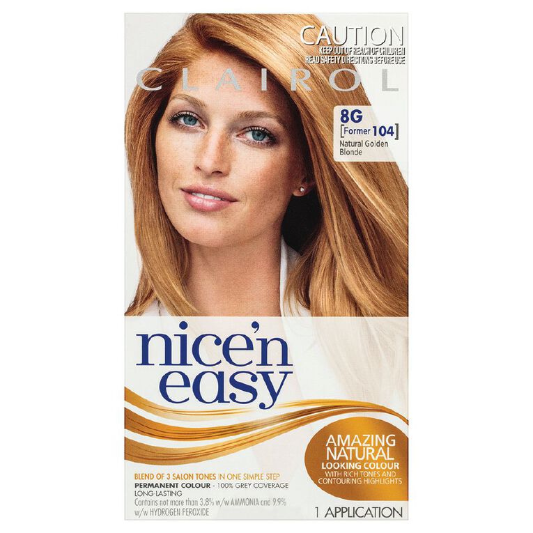 Clairol Nice N Easy Permanent Hair Colour Golden Blonde 8G, , hi-res