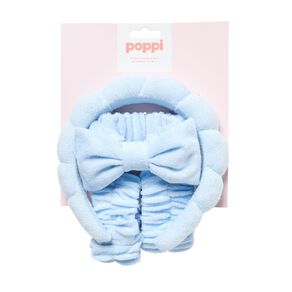 poppi headband and wristband set blue 1 each