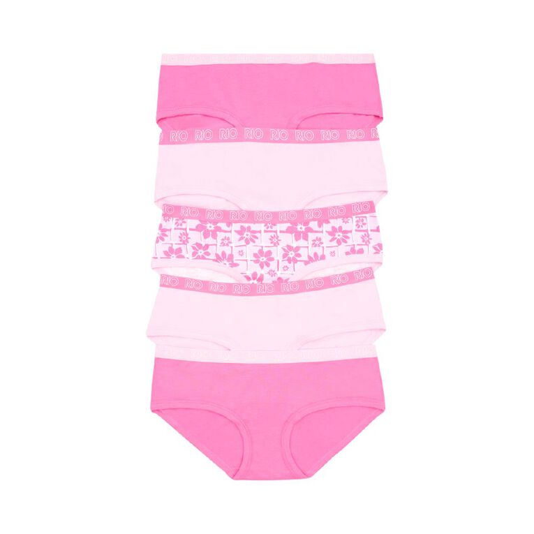 Rio Women's Boyleg Briefs 5 Pack, Pink Light, hi-res