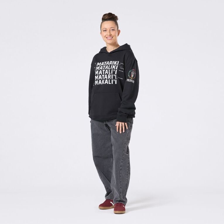 MLC Adults' Matariki Hoodie, Black, hi-res