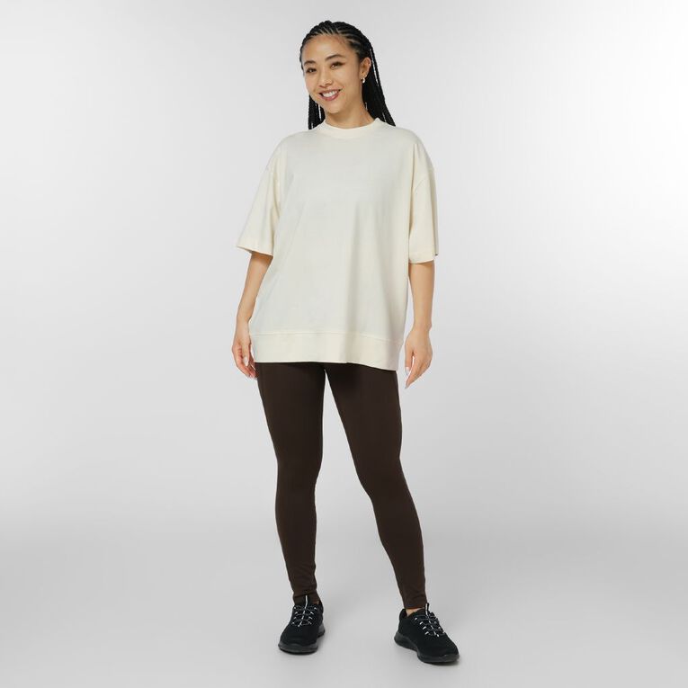 Active Intent Women's High Rise Panel Leggings, Brown Mid, hi-res