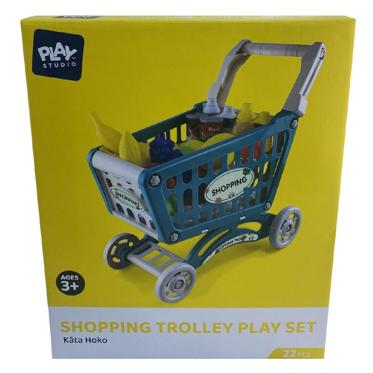 Play Studio Shopping Trolley 22 Piece Play Set, , hi-res