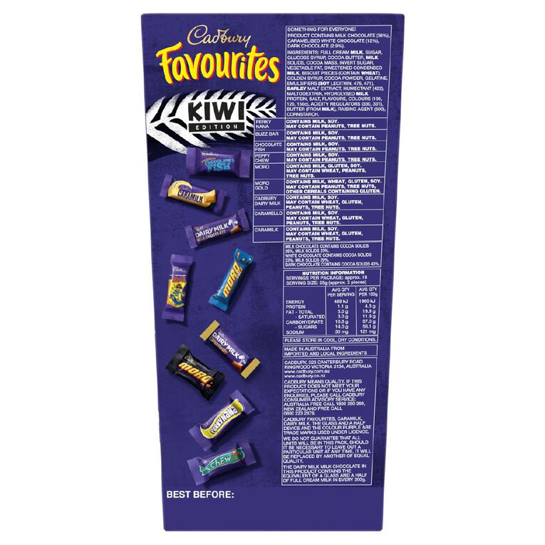 Cadbury Kiwi Favourites Abs 470g, , hi-res