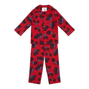 H&H Boys' Flanelette Button Up Pyjama Set