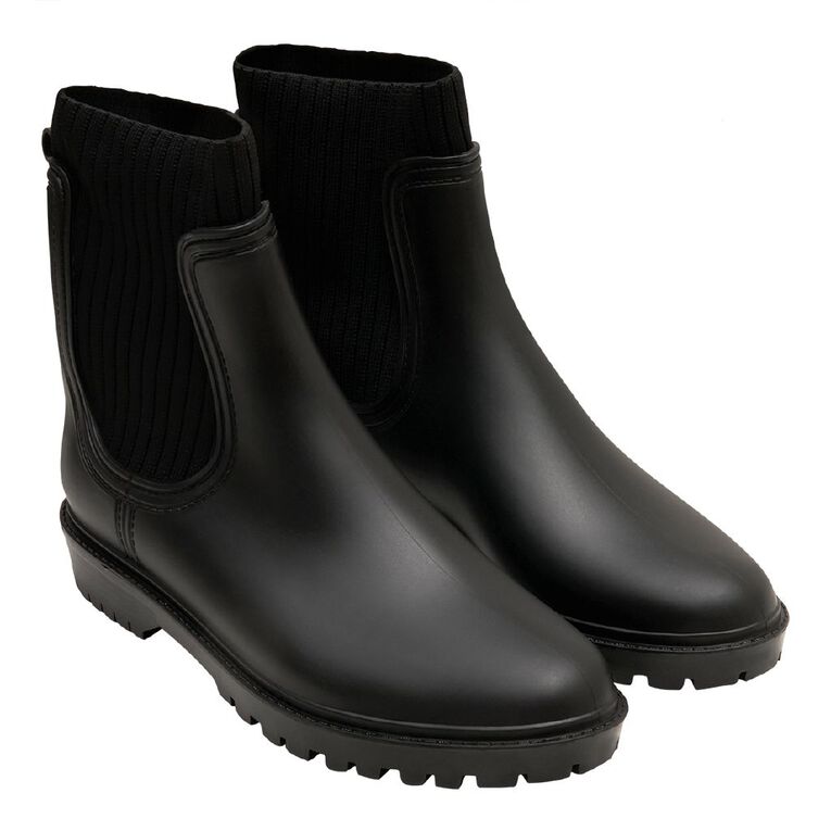 H&H Women's Gumboots, Black, hi-res