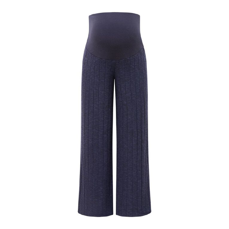 H&H Maternity Brushed Rib Pants, Navy, hi-res