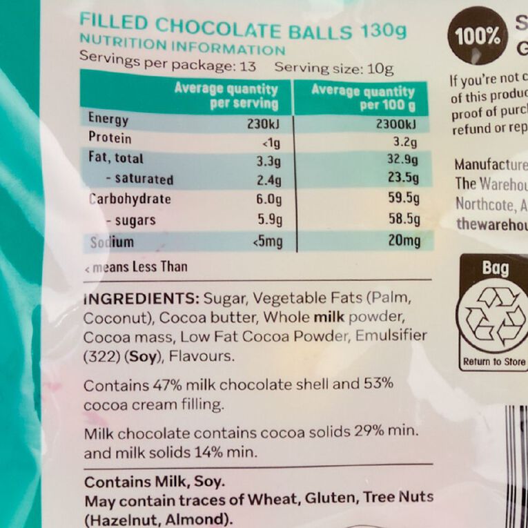 Nice Chocolate Baubles 130g, , hi-res