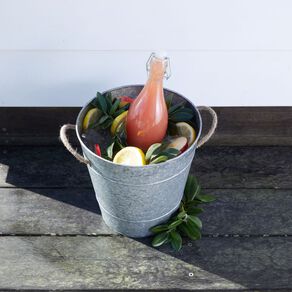 Living & Co Galvanised Wine Cooler Grey