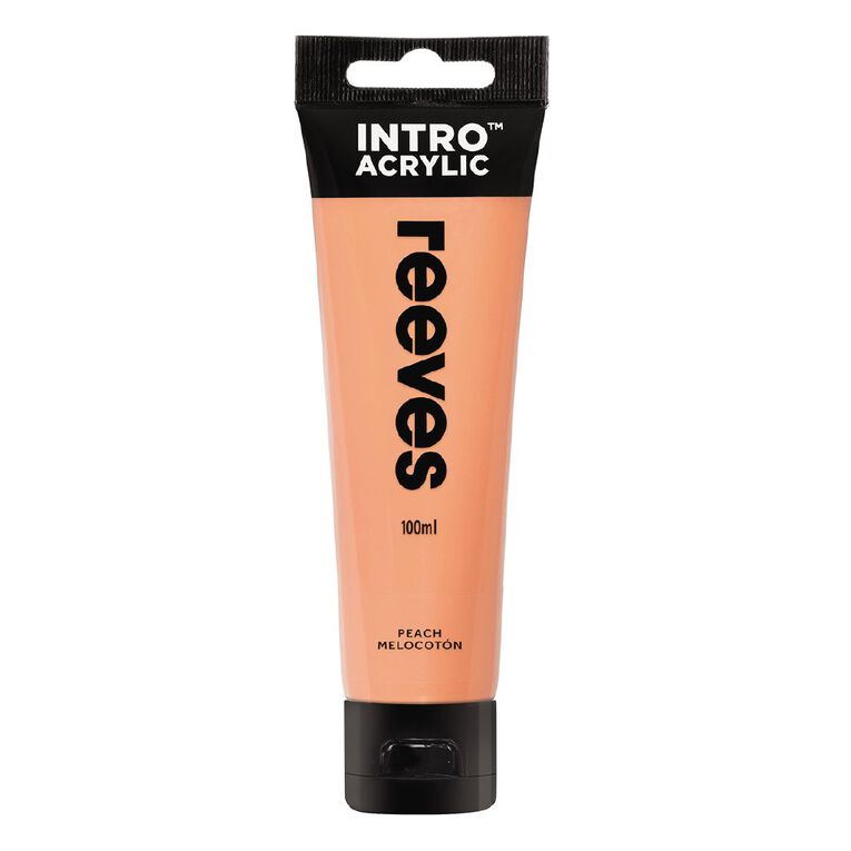 Reeves Intro Acrylic Paint Peach 100ml, , hi-res