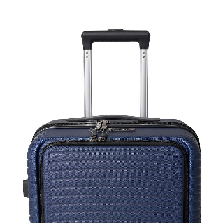 Living & Co 50cm Hard Textured Suitcase with Laptop Pocket Navy, , hi-res