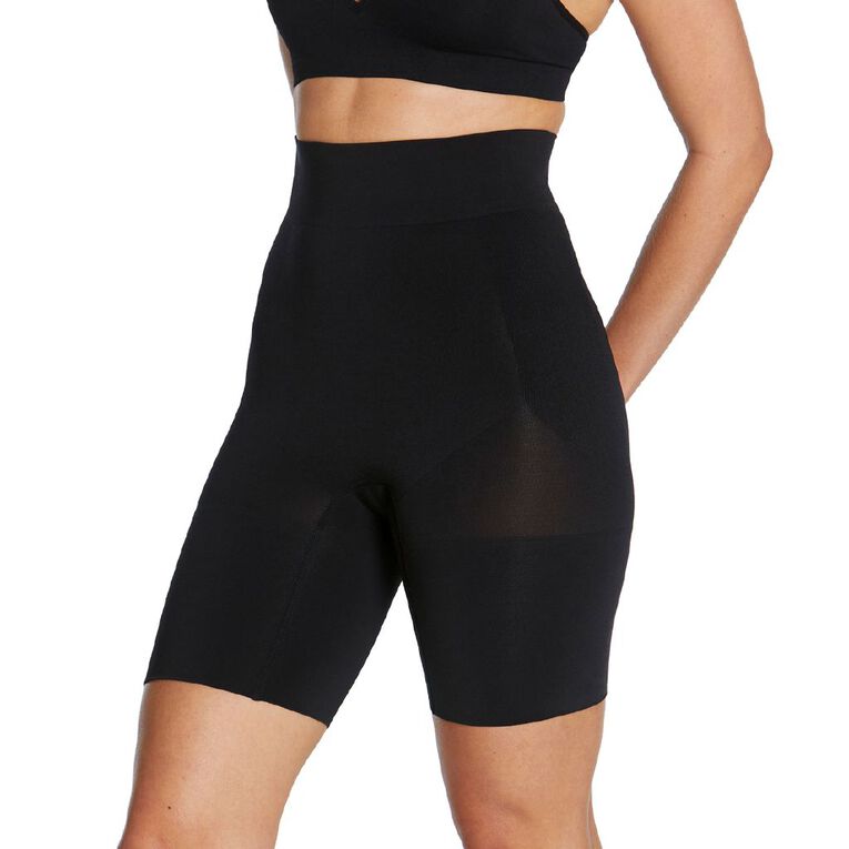 Clio Hi Waist Thigh Shaper, Black, hi-res