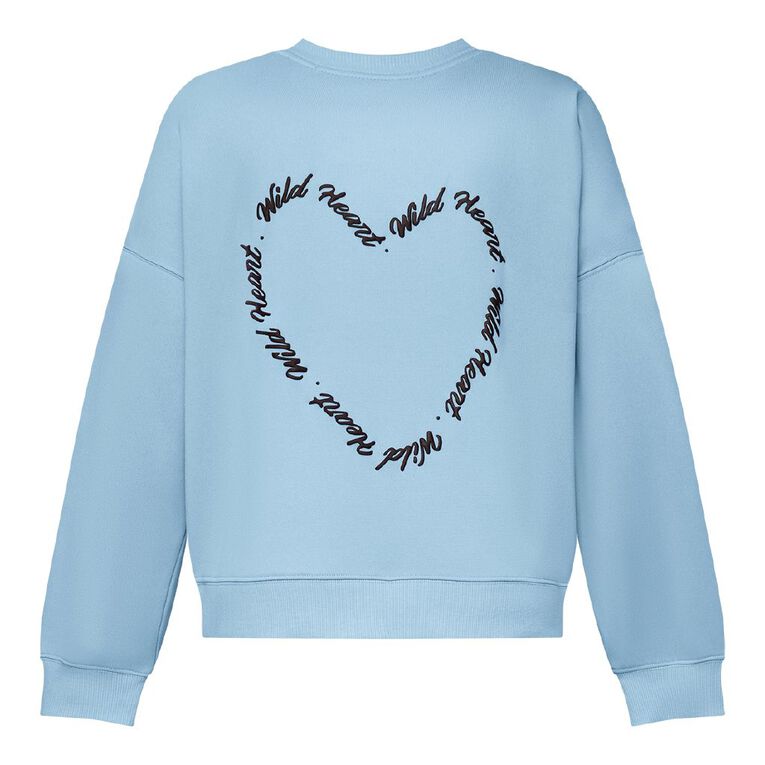 Garage Women's Fresh Fleece Crew, Blue Mid, hi-res